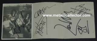 Metallica signed Damaged Justice Tour autographs w backstage pass 