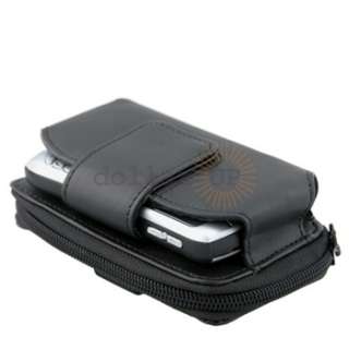 For Nokia X3 02 X6 X7 Black Leather Skin Case Cover  