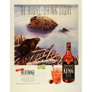  1945 Ad Brown Forman Distillers Corp Beavers Dam King 