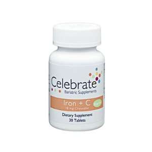  Celebrate Vitamins Iron C 18 mg Chewable, Tangerine 30 