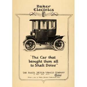   Electric Car Shaft Driven Small Drive Vintage   Original Print Ad