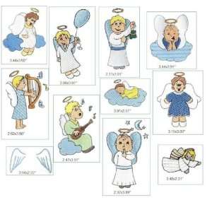 Boy Angels Collection Embroidery Designs on Multi Format CD 