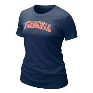  Virginia Cavaliers Womens Nike Navy New Arch T Shirt 