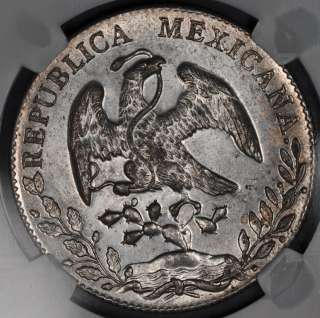 1890 Cn AM NGC MS63 MEXICO 8 REALES  
