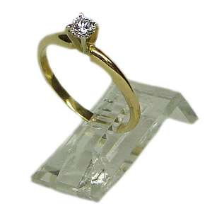 21ct ROUND Diamond Solitaire Engagement Ring 14K Yellow Gold I Love 