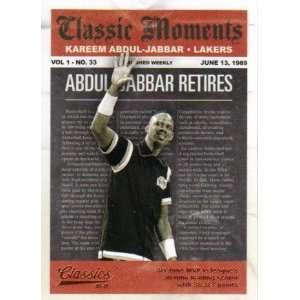    11 Classics Classic Moments #7 Kareem Abdul Jabbar 