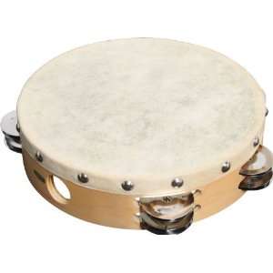   Percussion Tambourine with Calfskin Head 8 Inches Musical Instruments