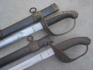 Pair Military Cavalry Sword Saber Sharp Blade  
