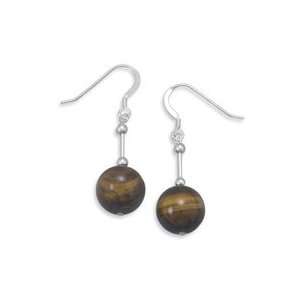 Prey/Pray French Wire Earrings with 12mm Tigers Eye Bead 