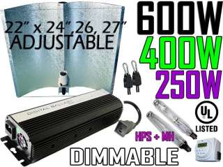 600 WATT GROW LIGHT HPS MH 600 W 400 W DIGITAL E BALLAST ADJUSTABLE 