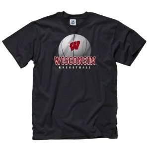 Wisconsin Badgers Black Spirit Basketball T Shirt
