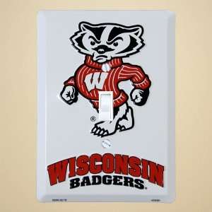 Wisconsin Badgers Metal Light Switch Cover