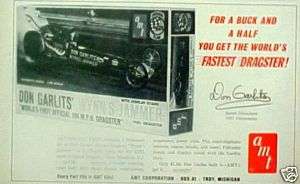 1965 Garlits Dragster Wynns Jammer Fastest Dragster AMT Model Car Kit 