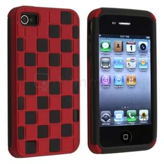 Red/Black Checker Hard Snap on Case+PRIVACY Filter Protector for 