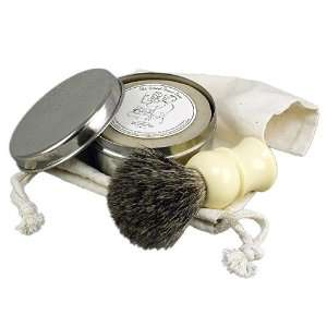 Premium Shaving Set with Old School Handmade Tallow Shave Soap, Faux 