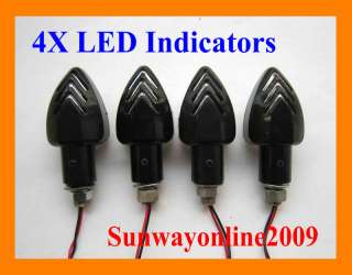 4X Motorcycle Motorbike Turn Signal Indicators 15LED Lights Bulbs 