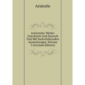  Aristoteles Werke Griechisch Und Deutsch Und Mit 