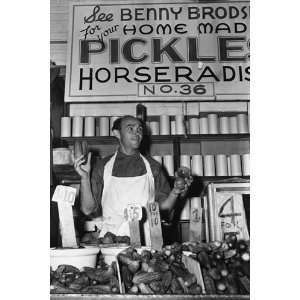  Benny Brodsky at his pushcart stand 1940 12 x 18 Poster 