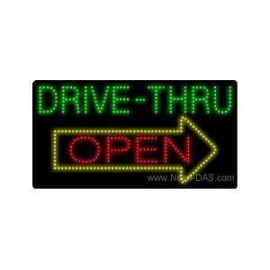  Drive Thru Open Outdoor LED Sign 20 x 37 Sports 