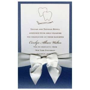  Dental Sapphire Pocket with Crystal Card and White Bow 