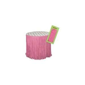  Pink Fringed Table Skirt