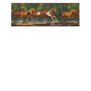   Mural Portfolio II RUNNING HORSES BORDER WL5506BMP
