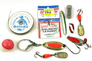 This is a lot of vintage salmon tackle. There is  a small spool of 