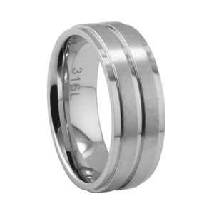 Achilles Grooved Stainless Steel Band Jewelry