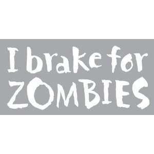   Zombies   6 WHITE Vinyl Decal Window Sticker by Ikon Sign Automotive