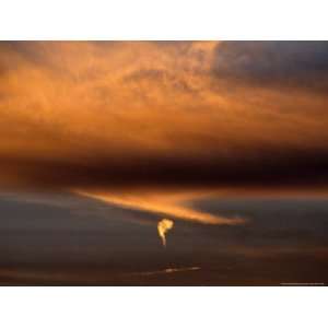  Strange Comma Like Cloud Formation at Sunset Photographic 