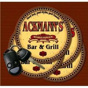  ACKMANNS Family Name Bar & Grill Coasters Kitchen 