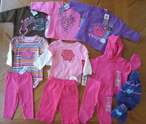 NEW 6 month Girl Fall Winter clothes Lot Carters Children Place $81 m 