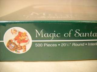SEALED MAGIC OF SANTA PUZZLE 500 PIECES 20 1/2 ROUND  