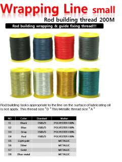 Rod building Wrapping winding thread large L14 blue  