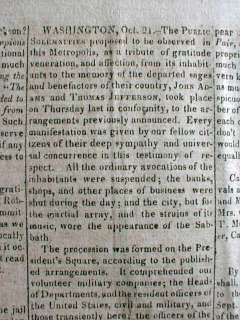 UNIQUE  only one known  ORIGINAL 1826 newspaper INDIANA RECORDER New 