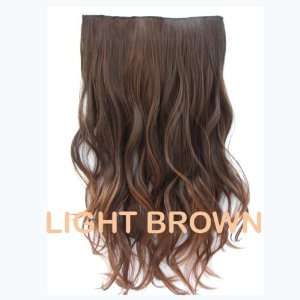 LOLI(TM)Long Curly 5 Clips On Hair Piece Extension 4 Colors Available 