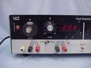 VIZ WP707 Dual DC Power Supply 0 25 Volts 2 Amps  