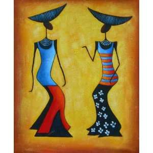 African Magic Dance Oil Painting on Canvas Hand Made Replica Finest 