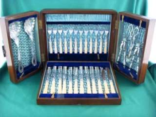 ANTIQUE Silver Plated MAPPIN & WEBB Elaborate Full Cutlery Set Weight 