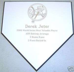 Derek Jeter NY Yankees 2000 World Series MVP Plaque  