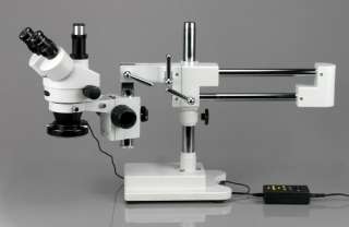20X 40X BOOM STAND STEREO MICROSCOPE + RING LIGHT 013964471175  