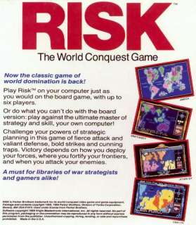 Risk The World Conquest Game PC computer game BOX 1991  