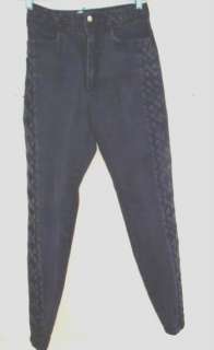 106 Ladies REPUBLIC black braid trim denim jeans size 9