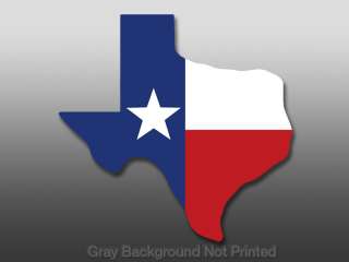 Texas Shaped Flag Sticker  car decal window bumper state tx shape fun 