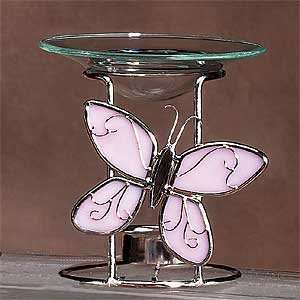  Stained Glass Butterfly Design Wire Base Oil Burner