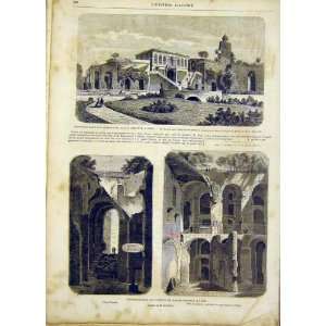   Rome Farnese Palace Garden Caligula French Print 1865