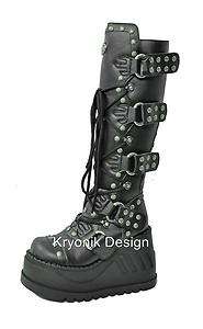 Demonia boots Stomp 313 goth punk cyber platform 6  