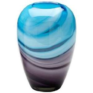  Callie Turquoise and Purple Glass Vase
