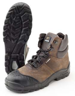 Jallatte Safety Work Boots Toe Cap Brown Size UK 7/41  