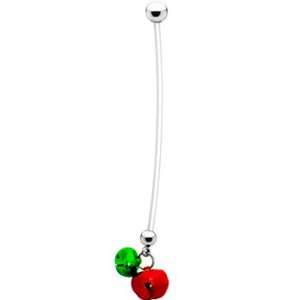    Handcrafted Holiday Jingle Bell Pregnant Belly Ring Jewelry